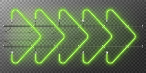 Neon arrow Stock Illustration