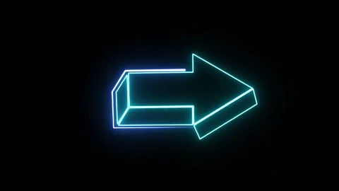 Neon Arrow Isolated Stock Footage 268970238