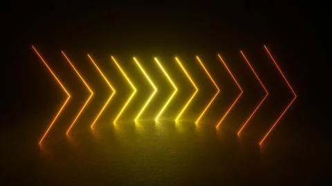 Neon Arrow Lights Stock Illustration