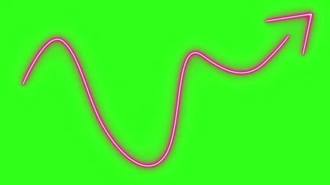 Neon arrow line effect animation on green screen Vidéo 333139535