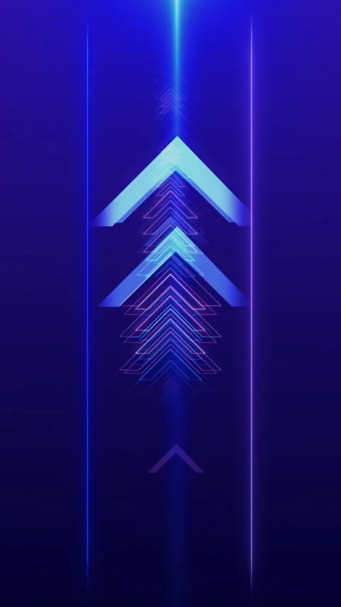 Neon arrow motion transition background magenta and blue chevrons, glowing Stock Footage 340526735