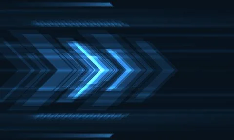 Neon arrow streaks push right abstract background, high energy motion with vivid 库存插图