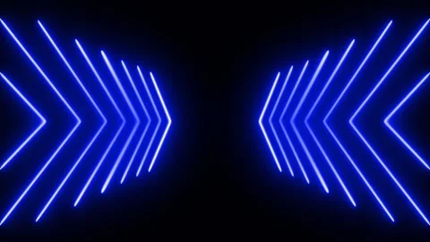 Neon arrows blue Stock Footage 200942223