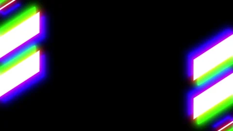 Neon Arrows Moving with Glitch Effect Stock Footage 305393774