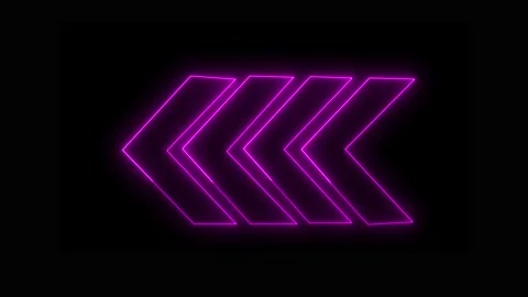Neon arrows moving left quickly Vidéo 330558848