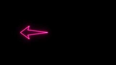 Neon arrows moving from right to left on black background. neon abstract di.. Stock Footage 306558053
