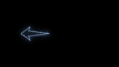 Neon arrows moving from right to left on black background. neon abstract di.. Stock Footage 306558075