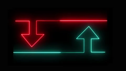 Neon arrows point down and up 動画素材 330558942
