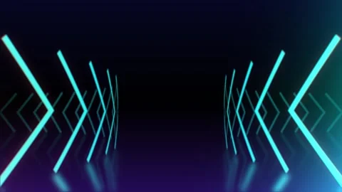 Neon arrows with rotation effect Stock Footage 317501030