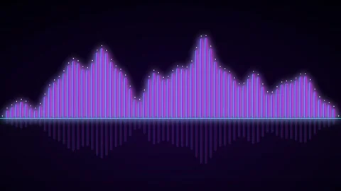Neon Audio Equalizer Spectrum Waveform Abstract Motion Loop Background Stock Footage 341554384