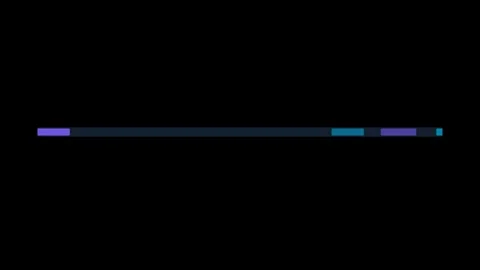 Neon Audio Equalizer Waveform Animation With Glowing Blue And Purple Dashed.. Stock-Footage 346430816