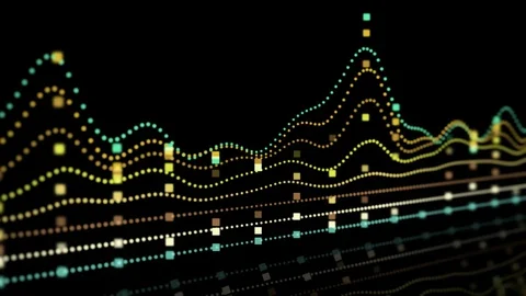 Neon Audio Spectrum  loop Video stock 98722558