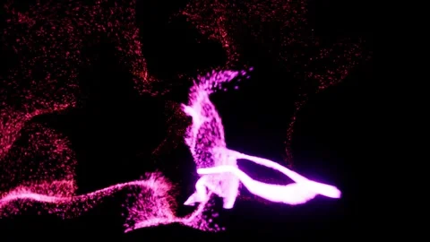 Neon Audio Spectrum Visualizer Abstract Pink Energy Waves Background Stock Footage 331944372