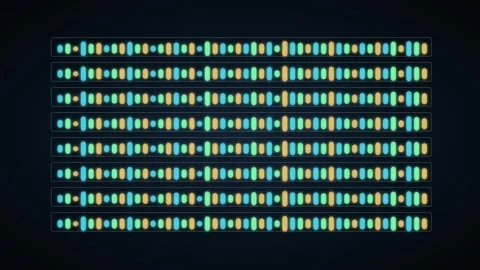 Neon Audio Visualizer Sound Wave Equalizer Loop Stock Footage 335228540