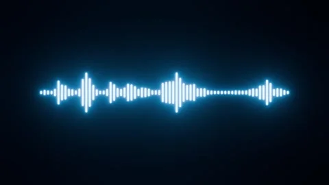 Neon audio waveform icon animation Stock Footage 347722372