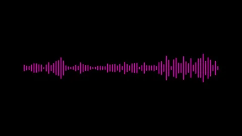 Neon Audio Waveform Spectrum Animation Lines Audio Wave Music Equalizer 4K Stock Footage 341377281