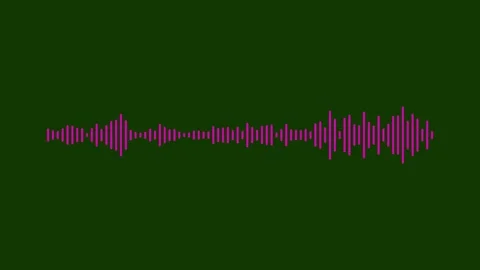 Neon Audio Waveform Spectrum Animation Green Screen Lines Equalizer Loop 4K Stock Footage 341377282