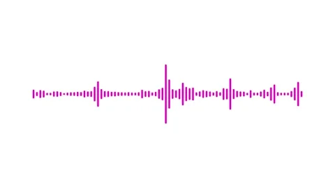 Neon Audio Waveform Spectrum Animation Lines Equalizer White Background 4K Stock Footage 341377283