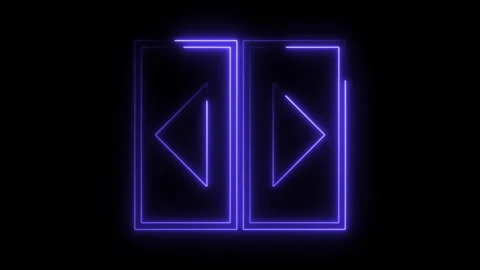 Neon automatic doors opening on black background animated glowing light fra.. Stock Footage 308216696