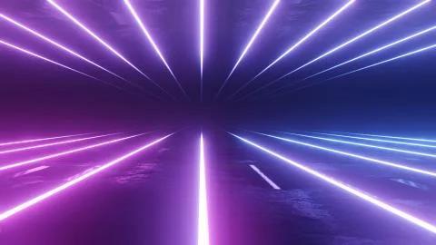 Neon Background 3D Illustration Stock Illustration