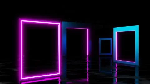Neon background concept neon light grunge background Stock Illustration