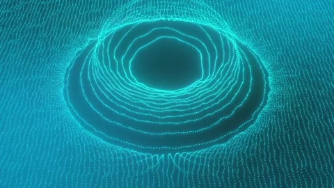 A neon background with a hole in the middle in bright lettuce color pulses Stock Footage 253515249