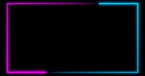 Neon background with LED frame screens. Fluorescent abstract blue, purple color Stock Footage 121062784
