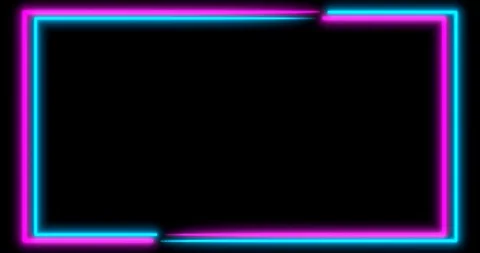 Neon background with LED frame screens. Fluorescent abstract blue, purple color Stock Footage 121260686