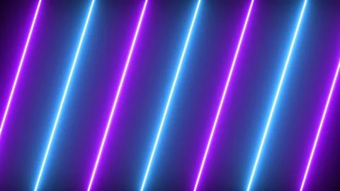Neon background with neon stripes of different colors, neon glow Stock Footage 268684879