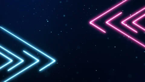 Neon background with particles movement, particles, neon stripes, background Video stock 237766278