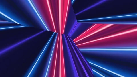 Neon background. Technology concept. Neon tubes. 3d Futuristic technology. Video stock 158938796