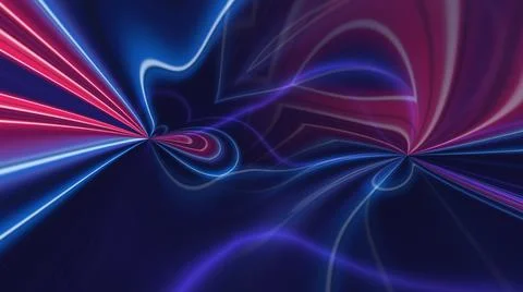 Neon background. Technology concept. Neon tubes. 3d futuristic technology. Stock Illustration