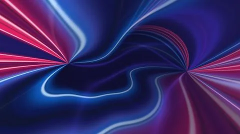 Neon background. Technology concept. Neon tubes. 3d futuristic technology. Stock Illustration