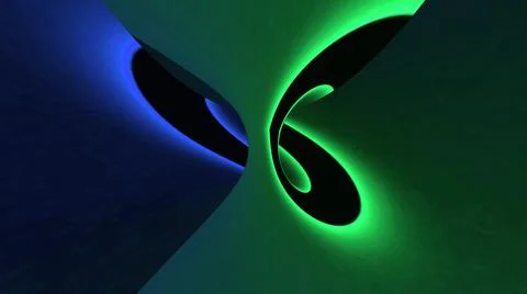 Neon background. Technology concept. Neon tubes. 3d futuristic wall paper. Stock Illustration