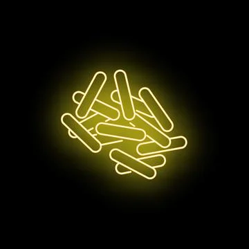 Neon bacteria symbols representing microbes and infection Stockillustratie