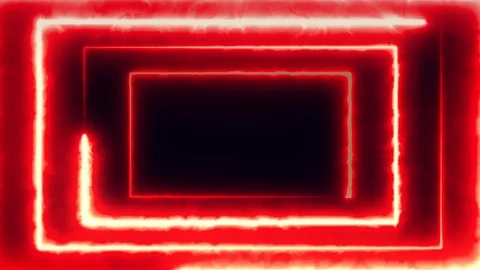 Neon bakcground flying through edless glowing rotating neon rectangle creating a Vídeo Stock 110789827