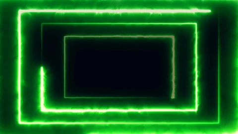Neon bakcground flying through edless glowing rotating neon rectangle creating a 動画素材 111388906