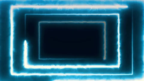 Neon bakcground flying through edless glowing rotating neon rectangle creating a 動画素材 124694348