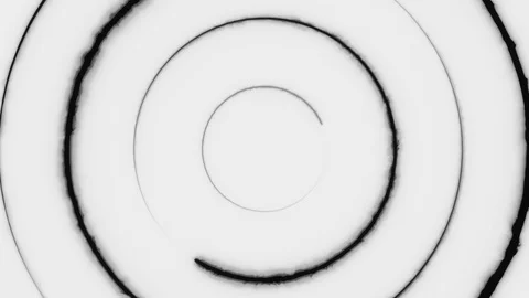 Neon bakcground flying through edless glowing rotating neon circles creating a Stock Footage 127223812