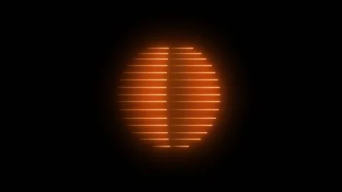 Neon ball seamless loop animation isolated on black background Stock Footage 325656609