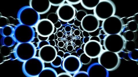 Neon balloons ripple pattern in a seamless loop. Stock Footage 289139563