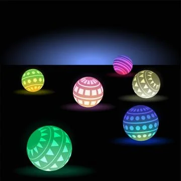 Neon balls Stock Illustration