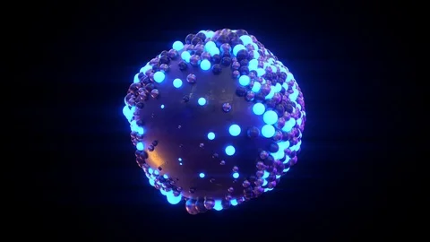 Neon Balls VJ Loop Stock Footage 127403293