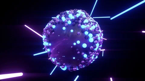 Neon Balls VJ Loop Stock Footage