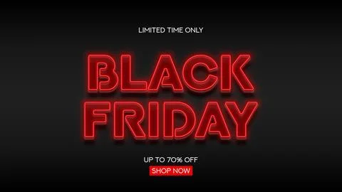 Neon banner for Black Friday Stock Illustration