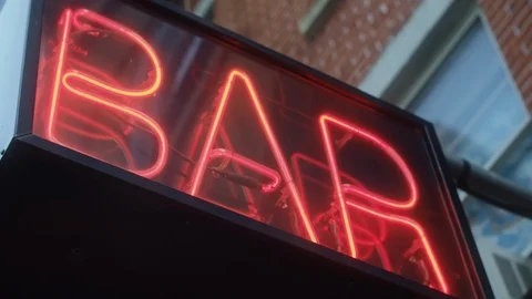NEON BAR SIGN Stock Footage