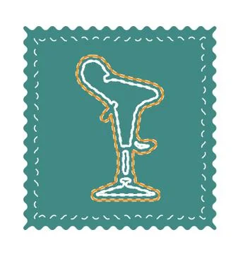 Neon bar stool vector Eps8. Stock Illustration