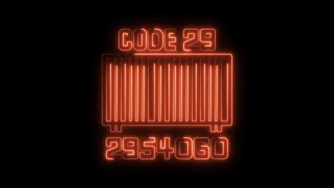 Neon barcode animation on black background representing technology data and.. Stock Footage 316841018