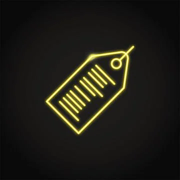 Neon barcode icon in line style Stock Illustration