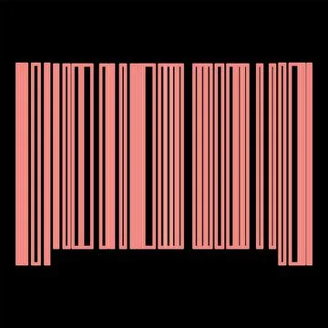 Neon the barcode the red color vector illustration flat style image Stock Illustration